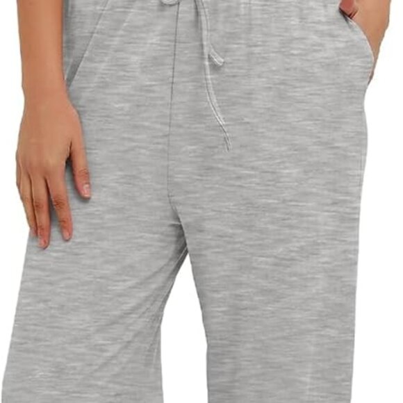 Comfortable Women's Biker Lounge Set: Relaxed 2-Piece Tracksuit in Athletic Grey - Picture 1 of 7